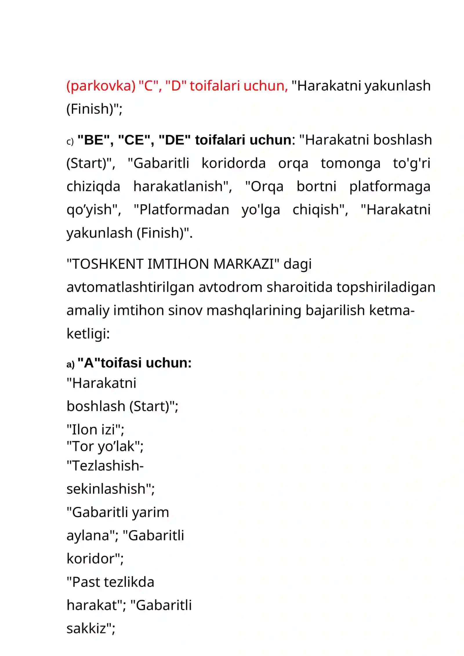 AMALIY VA NAZARIY PRAVA IMTIHON UCHUN YO'RIQNOMA NIZOM 2