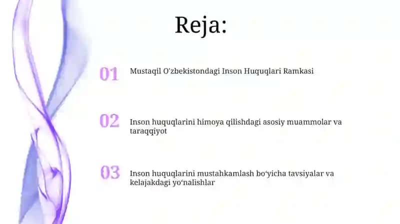 Mustaqil O'zbekistonda inson haq-huquqlarini taminlash va himoya qilish 2