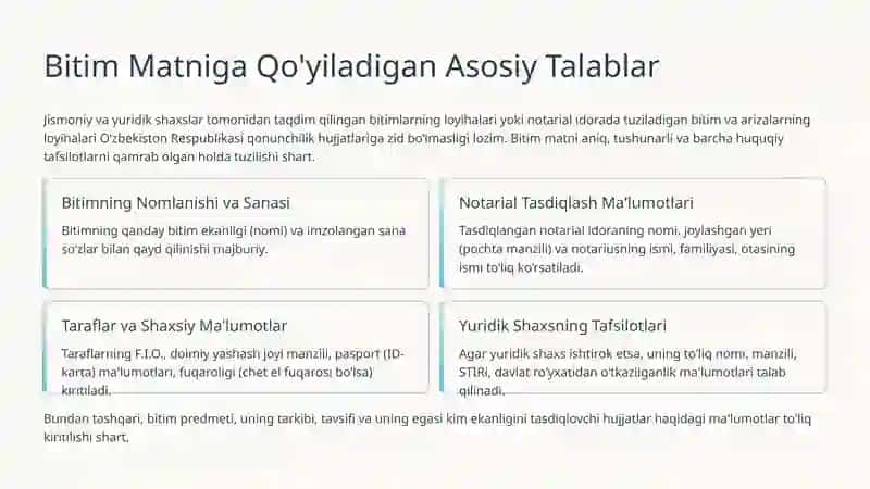 Bitimlarni Tasdiqlashning Huquqiy Asoslari va Tartibi 2