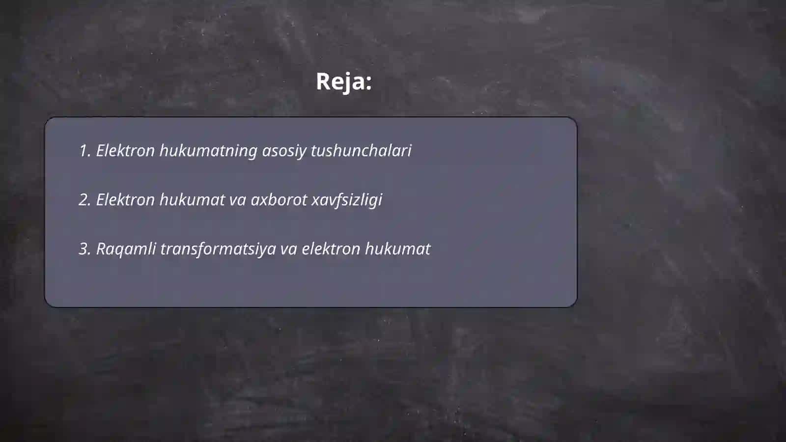 Elektron hukumat asoslari 2