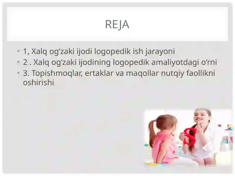 Logopedik ish faoliyatida xalq ogʻzaki ijodi vositalaridan foydalanish 2
