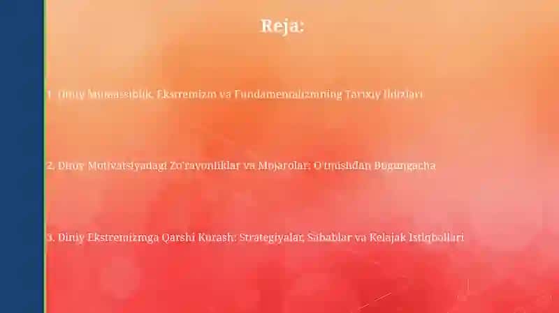 Diniy fanatizm ekstrimizm fundamentalizm terrorizmning tarixi 2