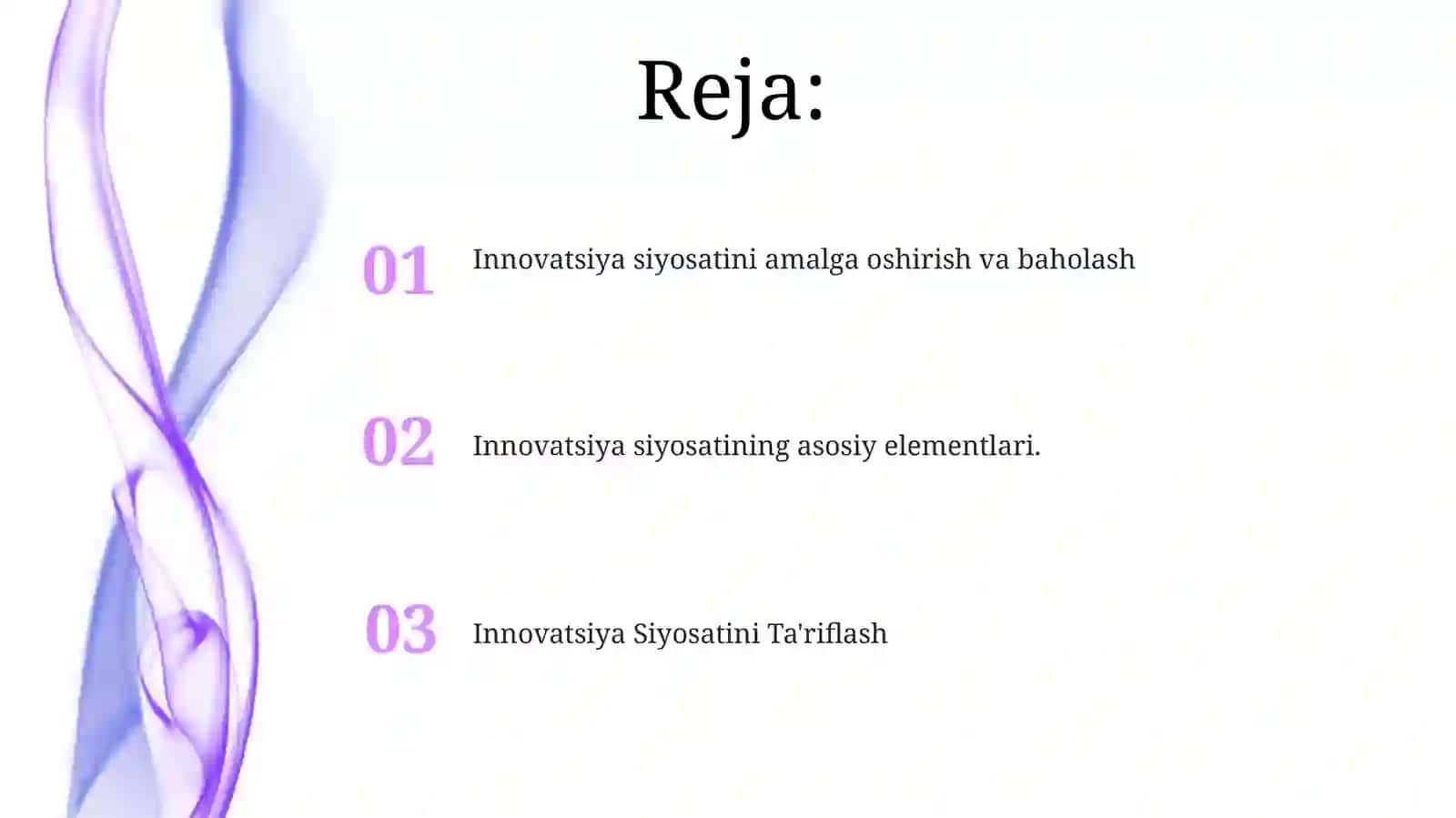 Innovatsiya siyosatini amalga oshirish va baholash 2