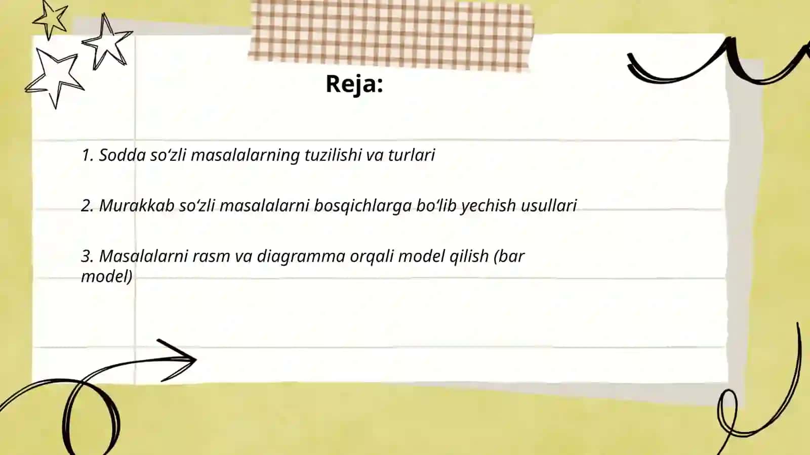 Masalalar yechish usullari 2