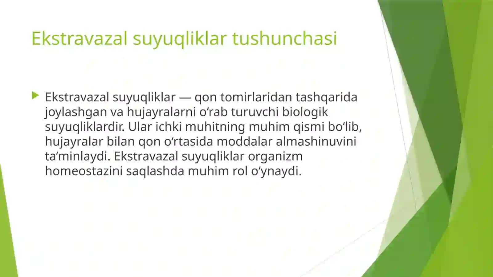 Organizmning ekstravazal suyuqliklari. Qon pigmentlari 2