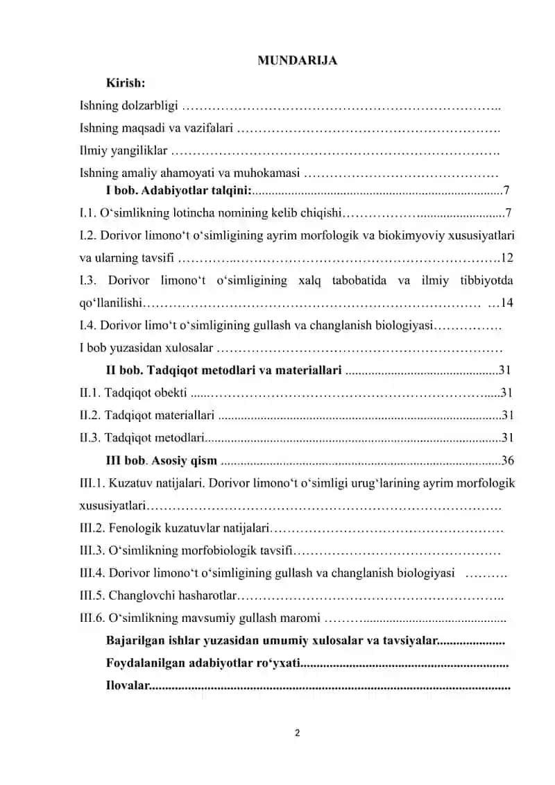 Dorivor limono‘t  o‘simligining gullash va changlanish biologiyasi 2