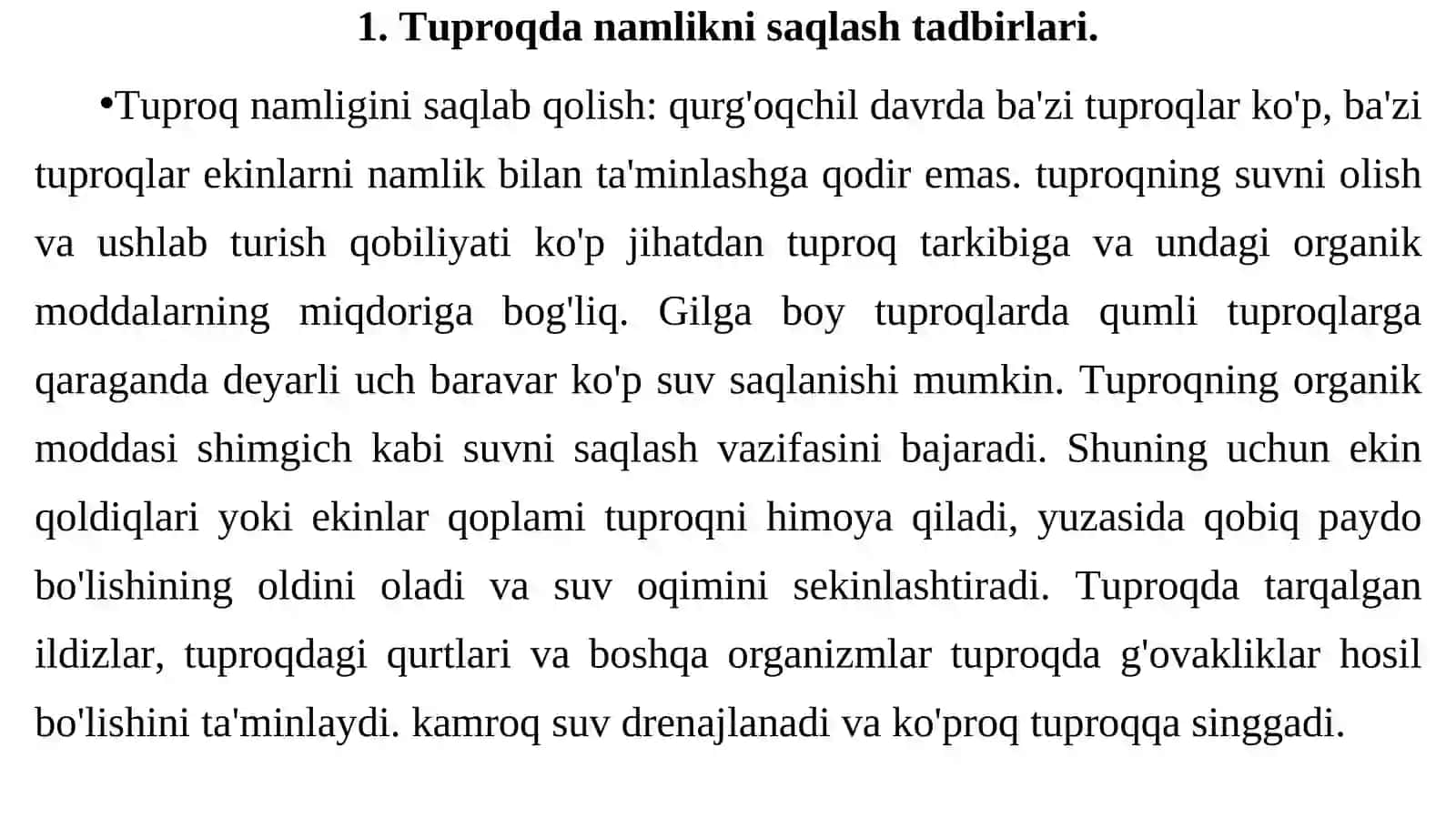 4-mаvzu: Оrgаnik dеhqоnchilikdа suv rеjimini bоshqаrish 2