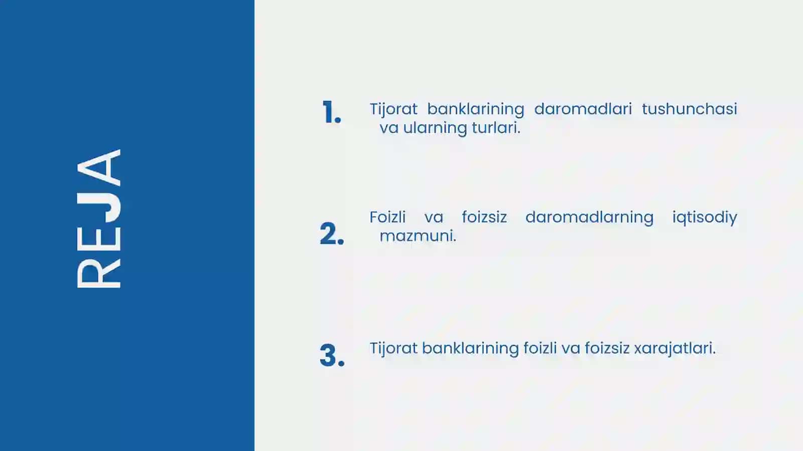 Tijorat banklarining daromadlari tushunchasi 2
