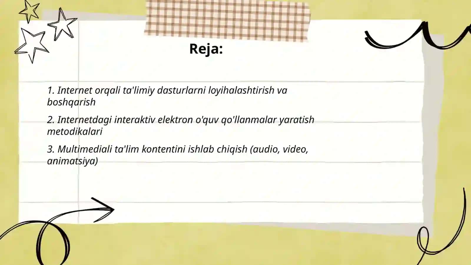 Internet internetdagi ta‘limiy dasturlar elektron o‘quv qo'llanmalar multimedialar vertual stendlar 2