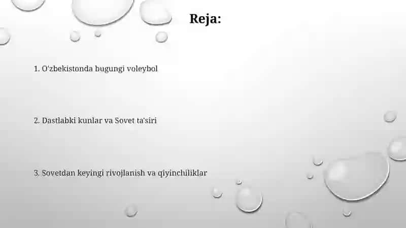 Voleybolning kelib chiqish tarixi, rivojlanishi va O'zbekistonda vujudga kelishi 2