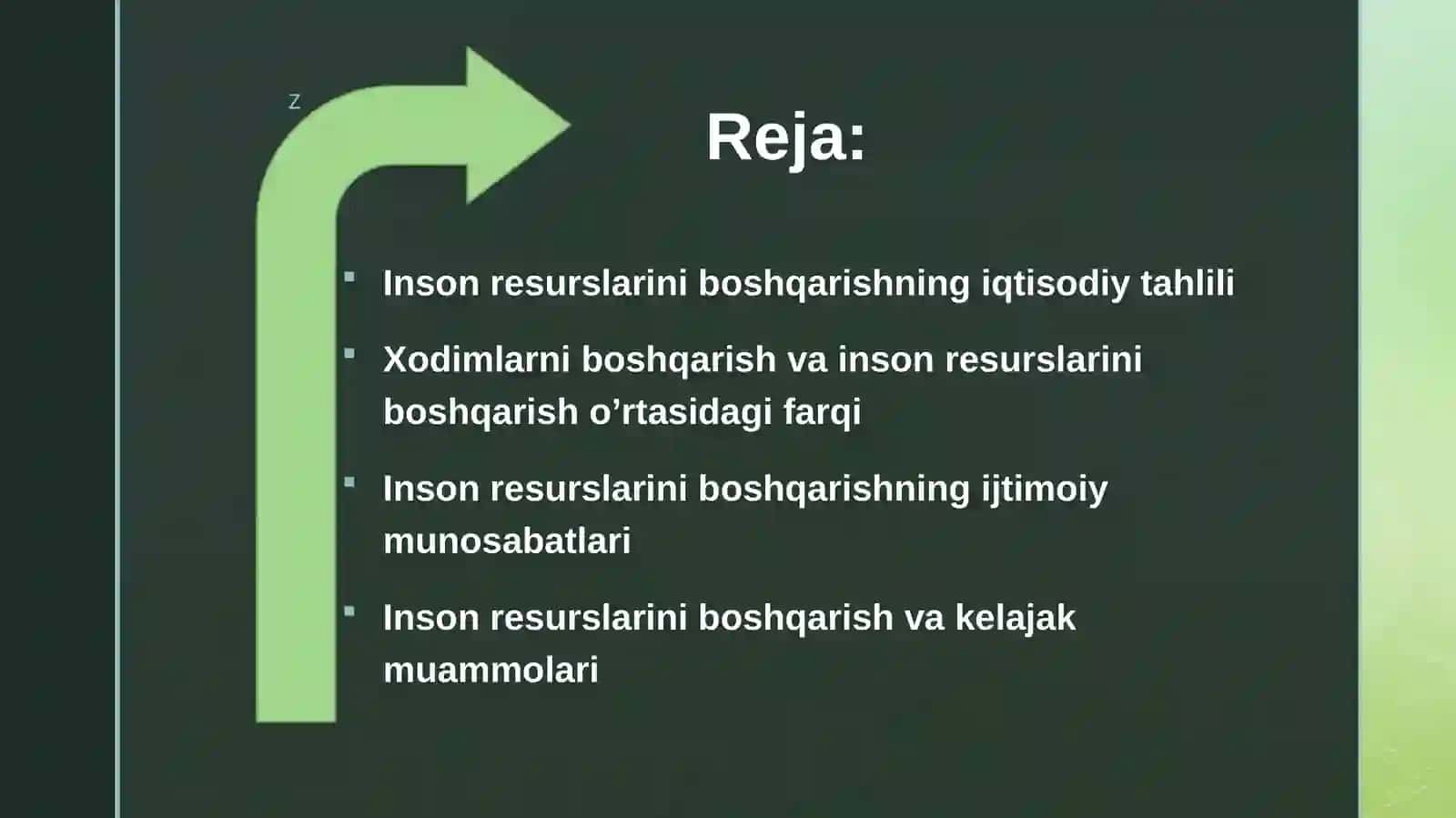 Inson resurslarini boshqarishning jamiyat ijtimoiy strukturasida tutgan o’rni 2