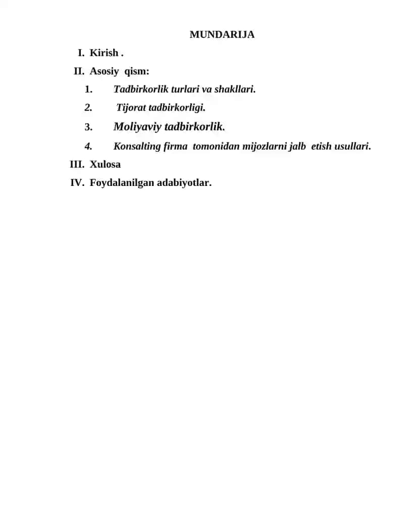 TADBIRKORLIK SHAKLLARI VA ULARNING XUSUSIYATLARI 2