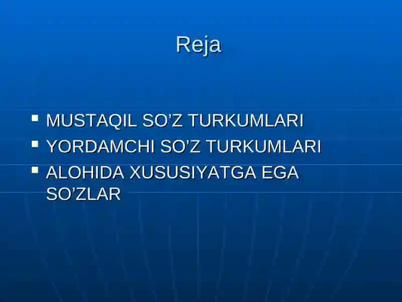 mustaqil so’z turkumlari 2