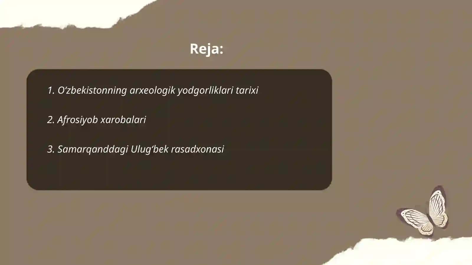 Oʻlkamiz hududidagi arxeologik yodgorliklar 2