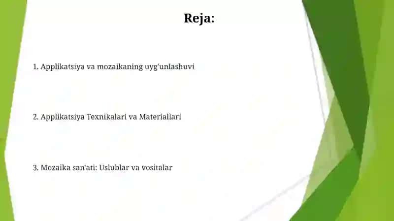 Applikatsiya va Mozaika ishlar 2