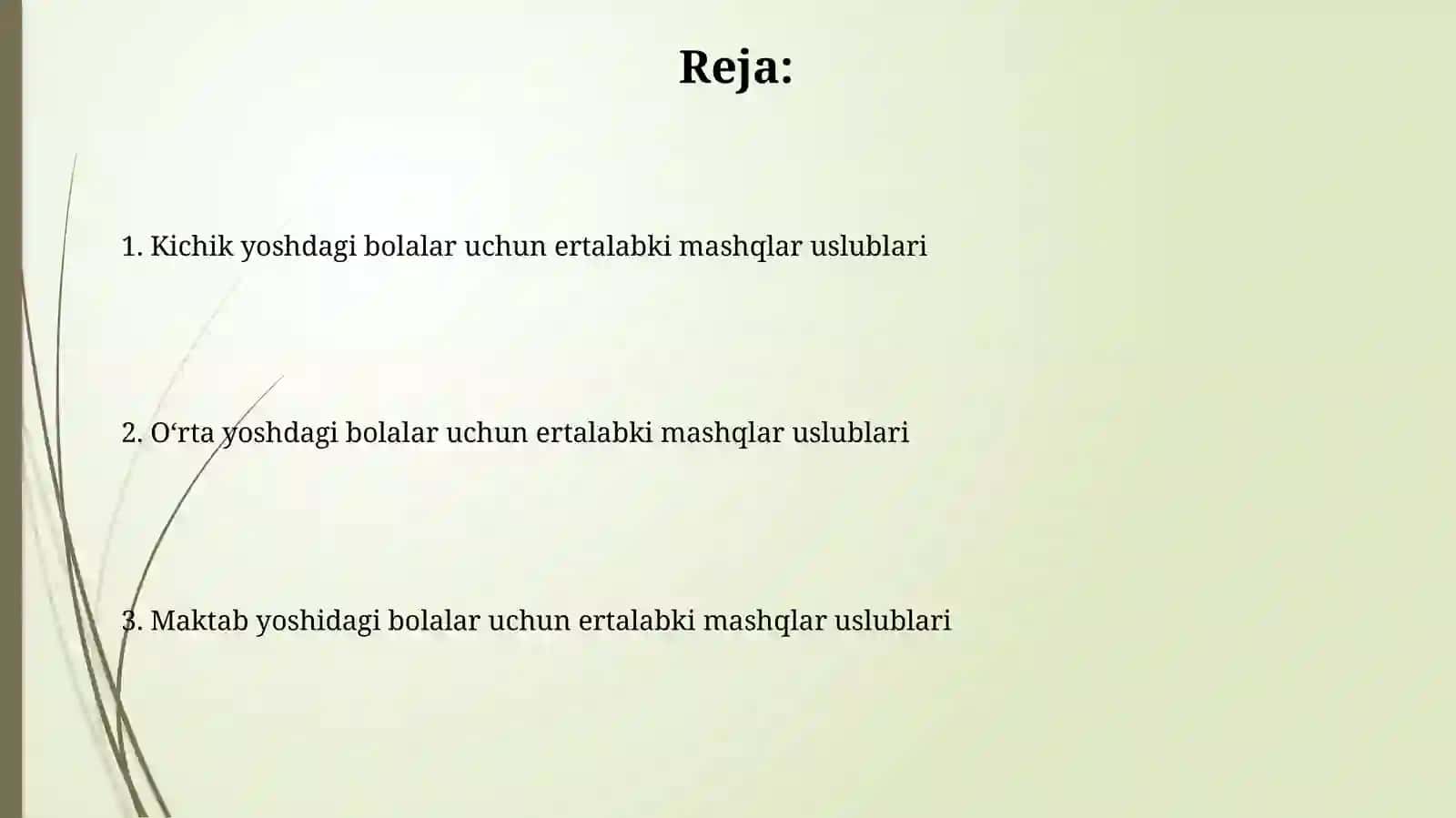 Turli yosh guruhlarida ertalabki badantarbiyani o‘tkazish metodikasi 2