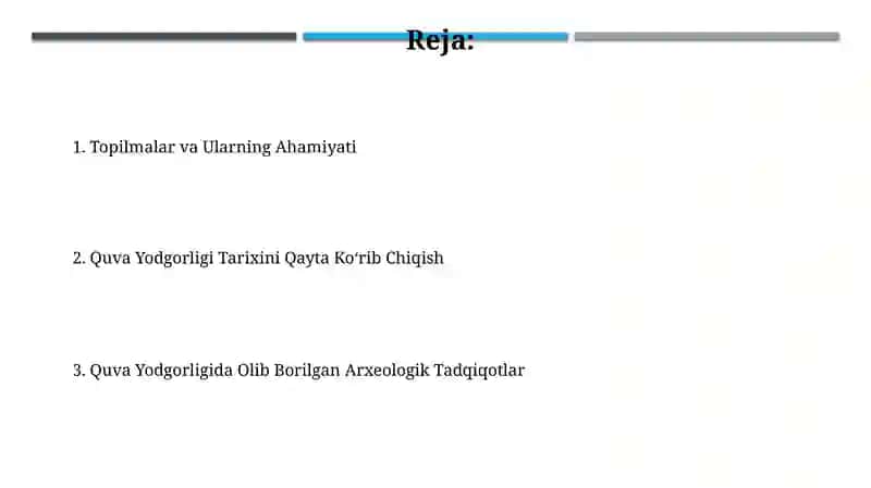 Quva Yodgorligida olib borilgan arxeologik tadqiqotlar 2