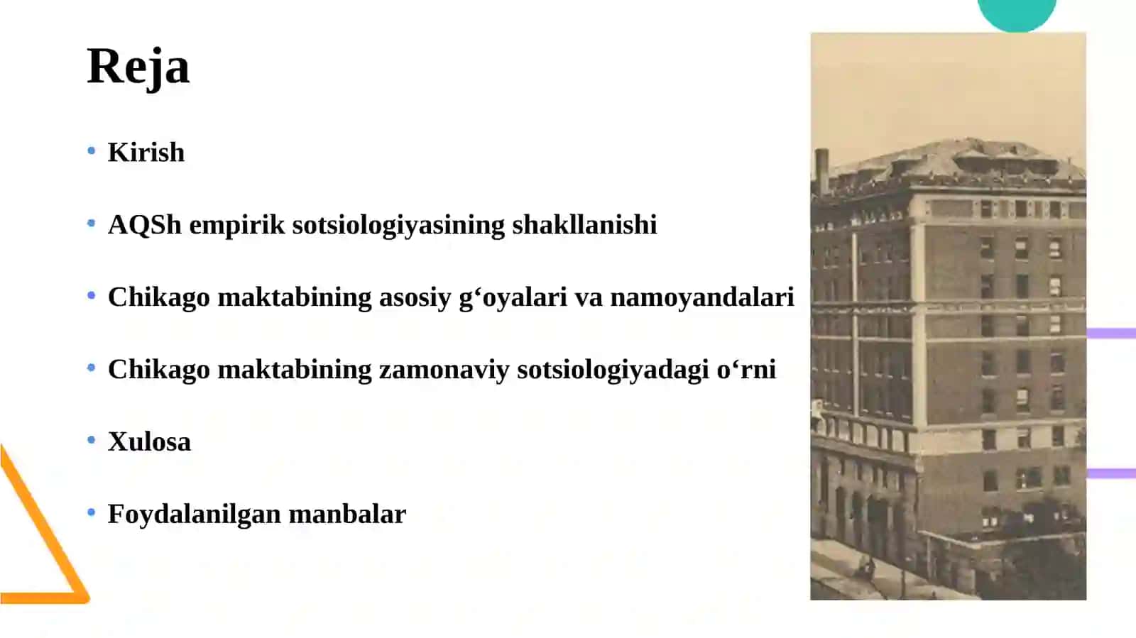 AQSh empirik sotsiologiyasi va Chikago maktabi 2