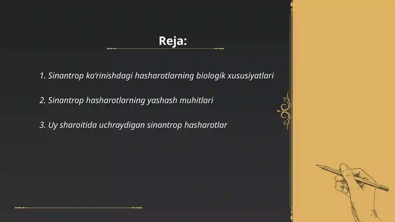 Sinantrop ko‘rinishdagi xasharotlar, ularning epidembiologik ahamiyati 2
