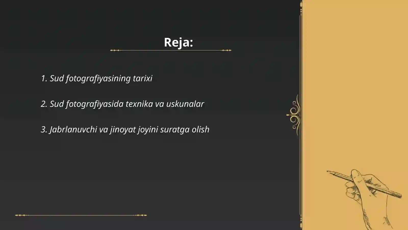 Sud fotografiyasi va video tasvir yozuvi 2