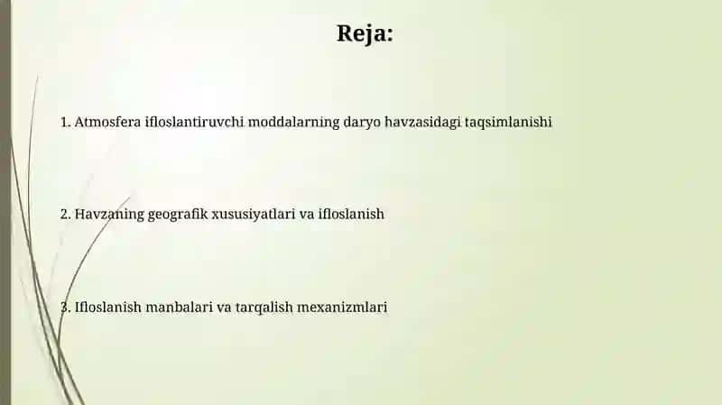 Atmosfera yog‘inlarining daryo havzasi bo‘yicha taqsimlanishi 2