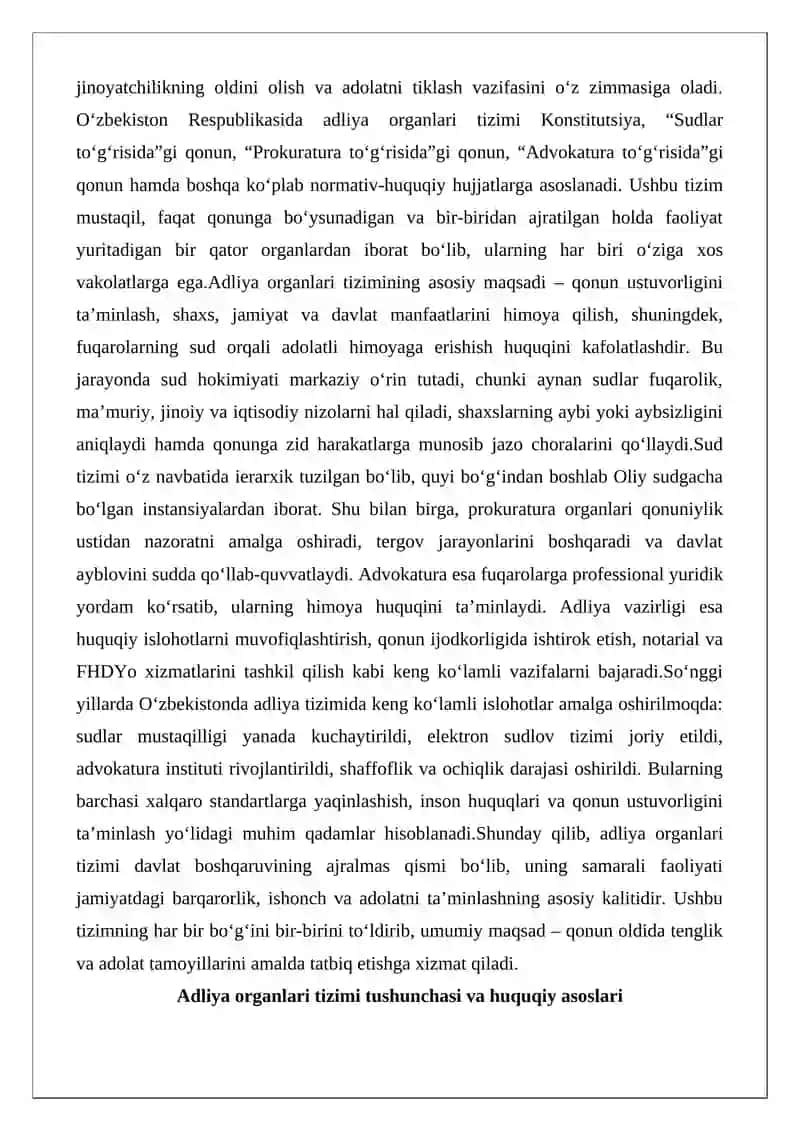 Adliya organlari tizimi 2