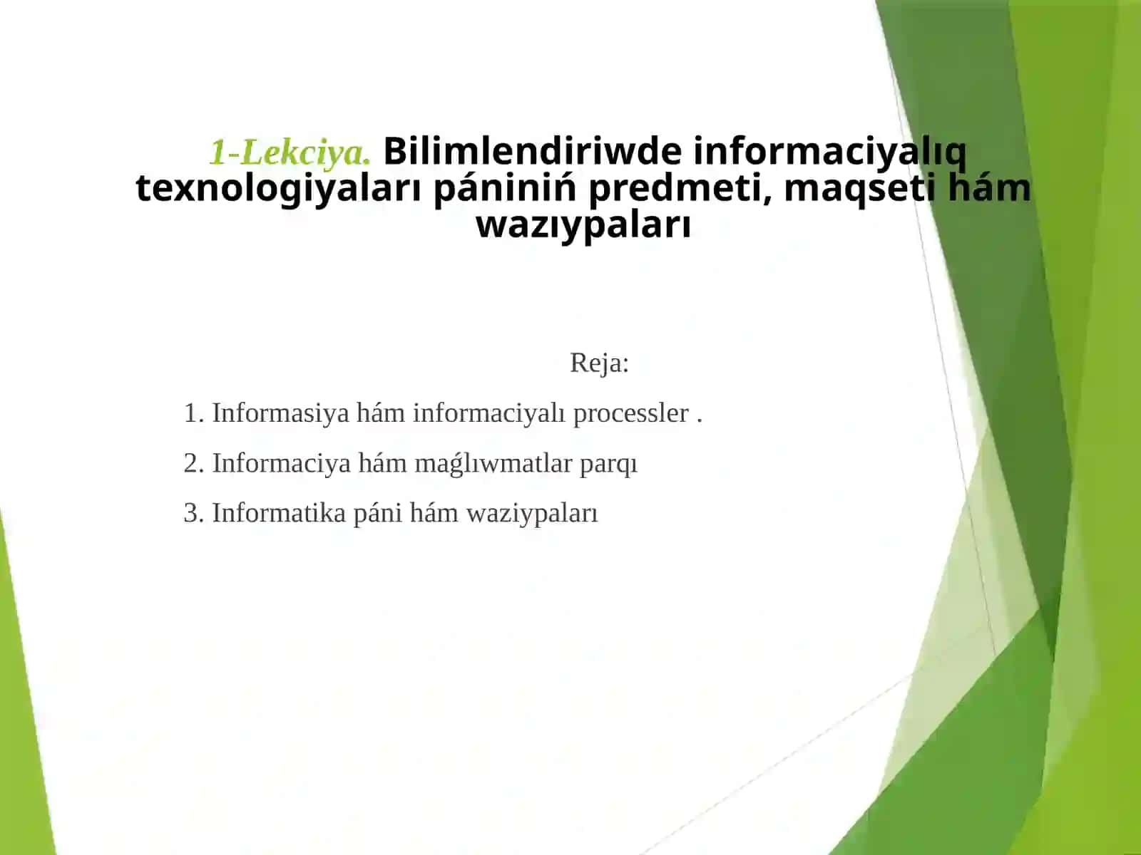 BILIMLENDIRIWDE INFORMACIYALÍQTEXNOLOGIYALARPÁNINENPREZENTACIYASÍ 2