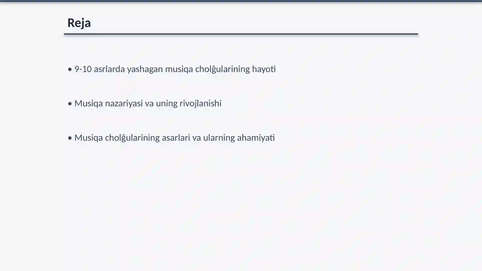 Musiqa cholĝulari 9-10 asrlarda yashab ijod etgan olimlarning risolalarida aks ettirilishi 2