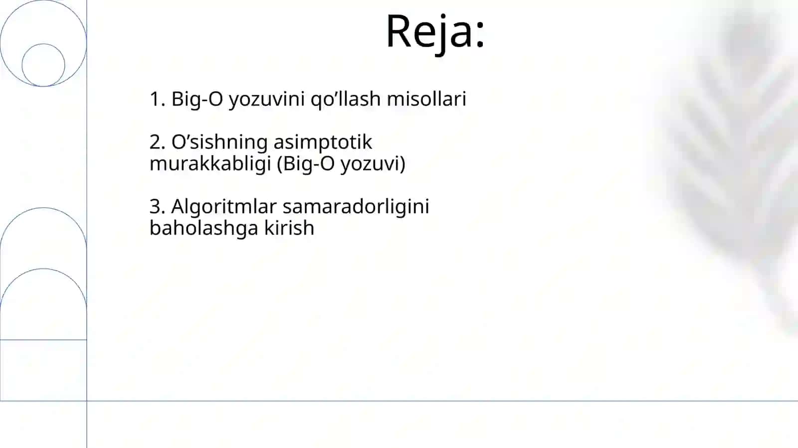 Asimptotik murakkablik (Big-O notation) 2