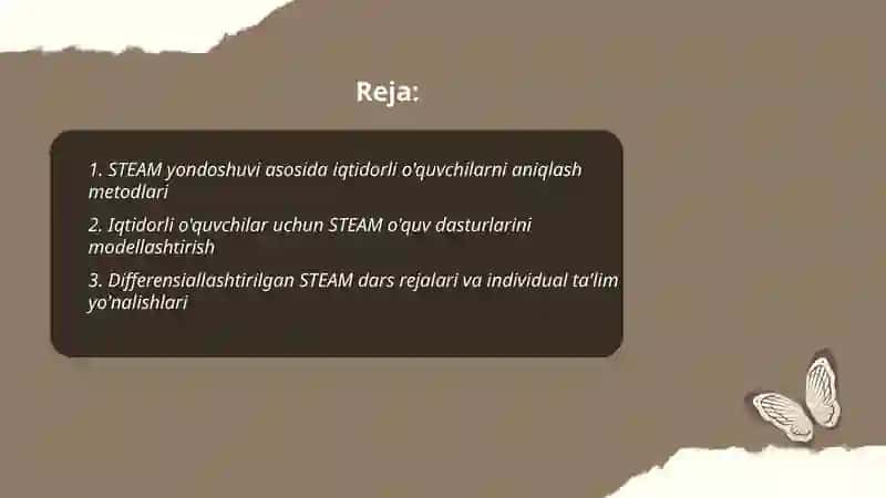 STEAM Talim Iqtidorli O'quvchilarni O'qitish va Tarbiyalash 2