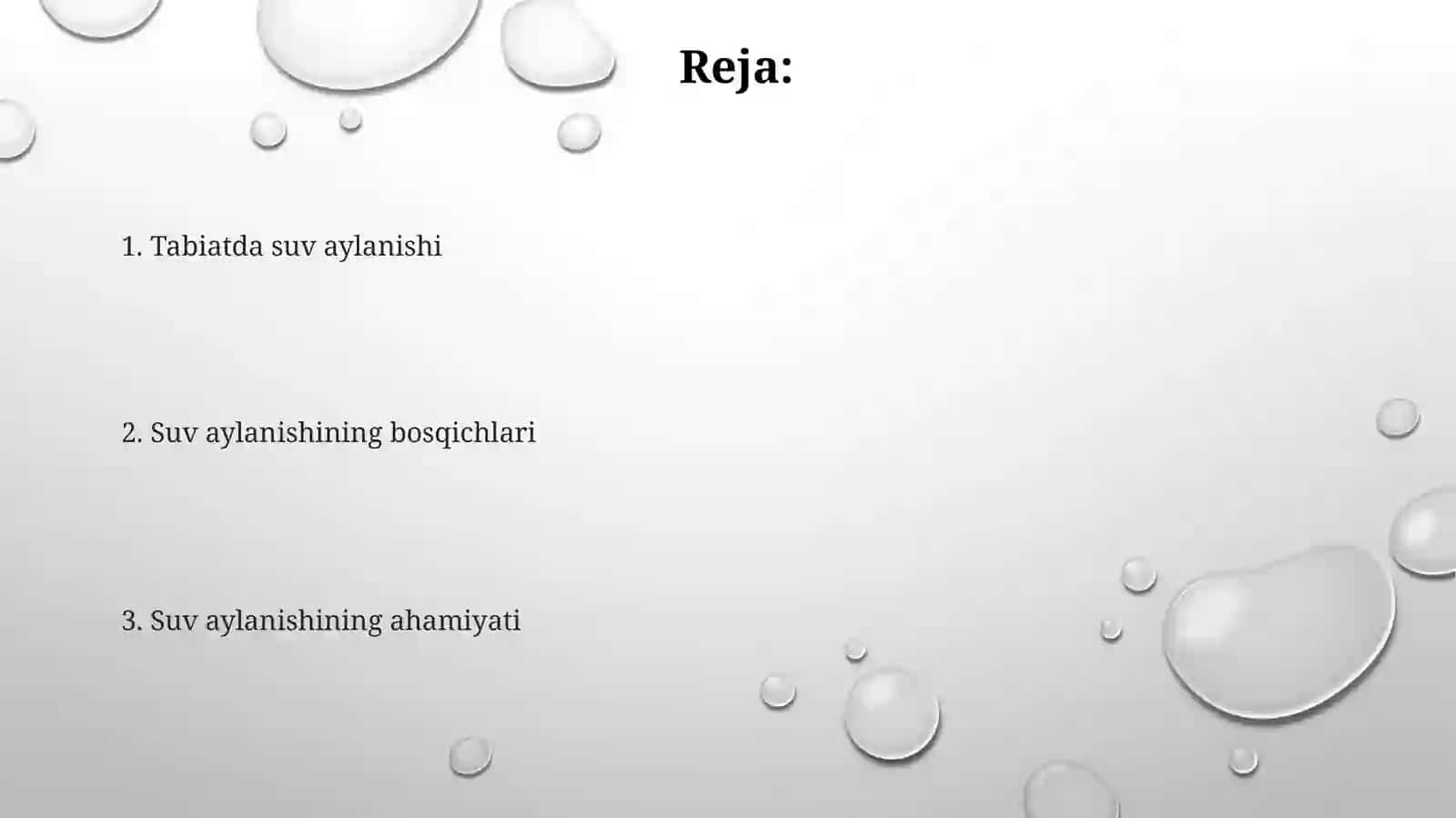 Tabiatda suvning aylanishi 2