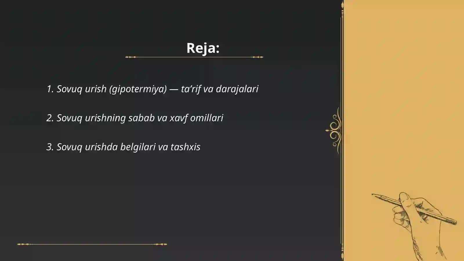 Sovuq urish (gipotermiya) haqida ma'lumot 2