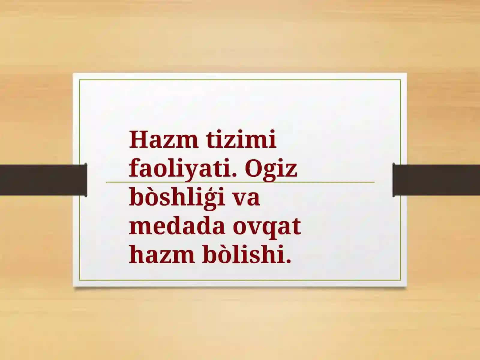HAZM FIZIOLOGIYASI 2