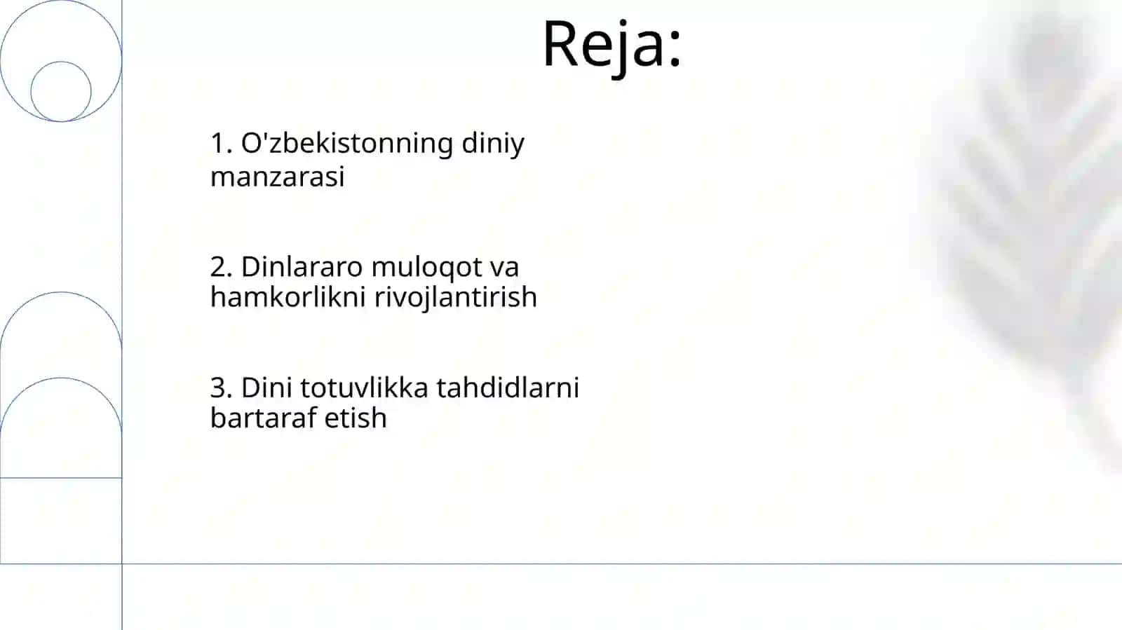 Òzbekistinda dinlararo barqarorlikni taminlash 2