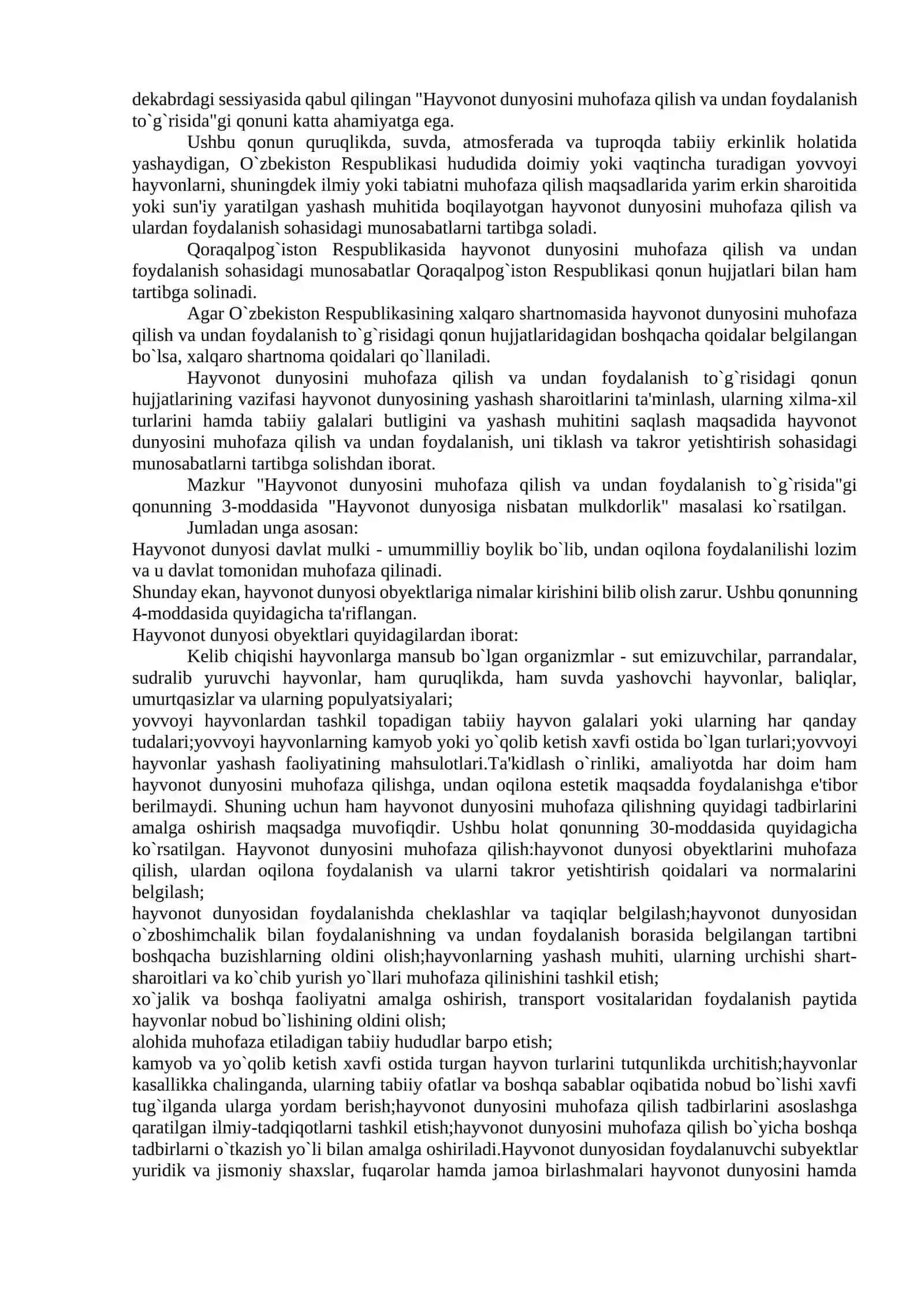 Tirik moddalarni muhofaza qilishning asosiy vazifalari 2