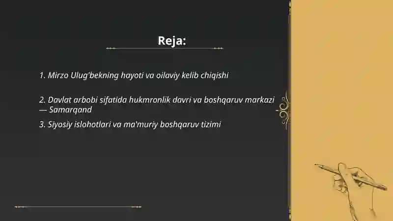 Mirzo Ulug'bek - davlat arbobi va buyuk olim 2