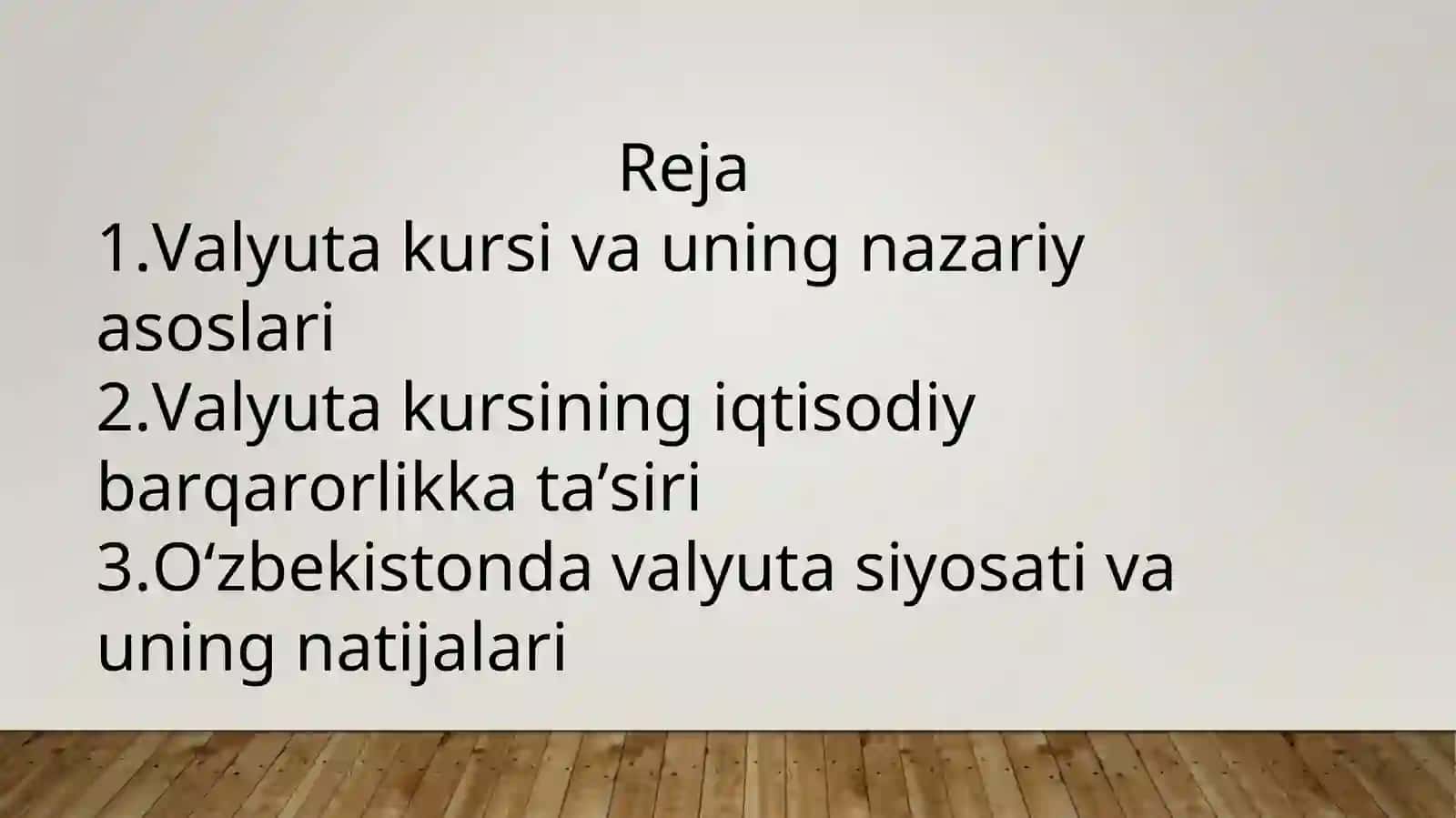 Valyuta kursining iqtisodiy barqarorlikka taʼsiri. Oʻzbekiston tajribasi 2