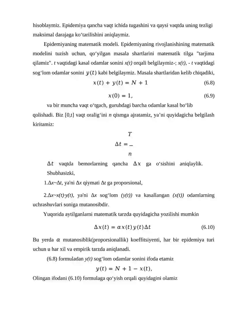 Epidemiya modeli 2