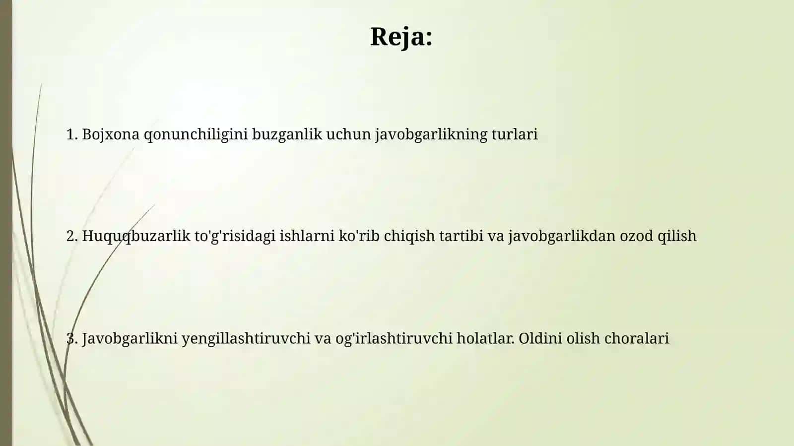 Bojxona qonunchiligini buzganlik uchun javobgarlik 2