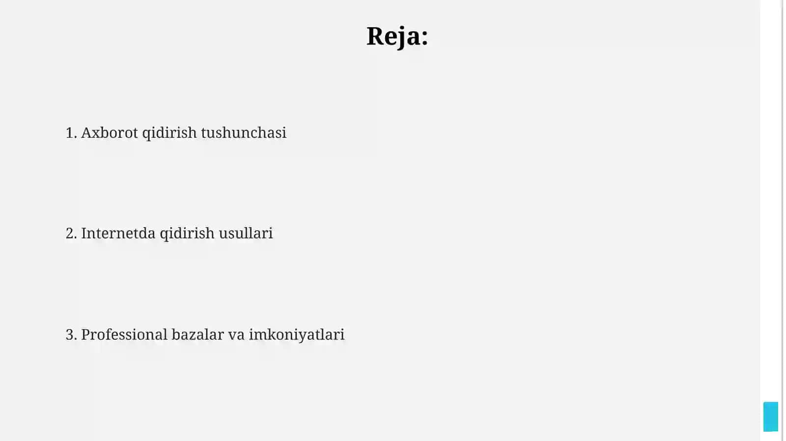 Internet va professional bazalarda axborot qidirish texnologiyasi 2