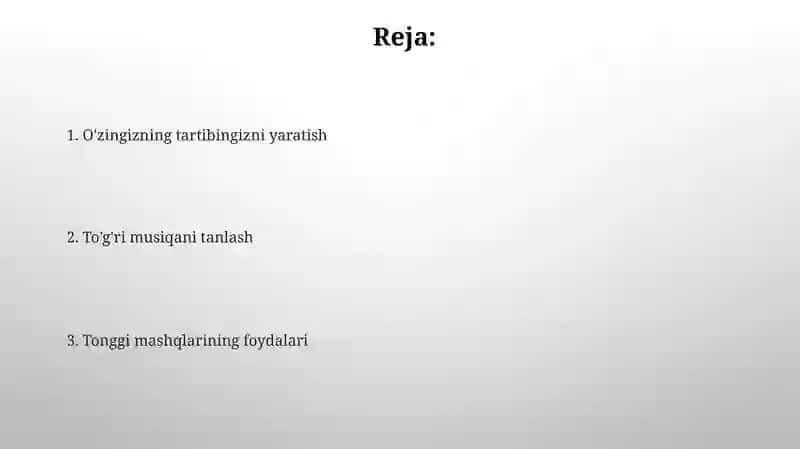 Tonggi mashqlarining foydalari 2