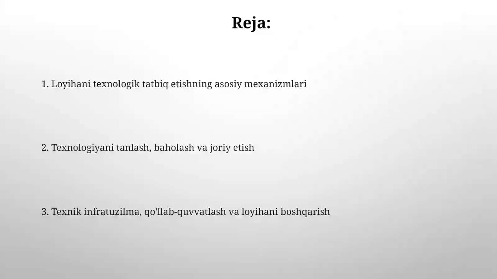 Ta'lim loyihalarini texnologik tatbiq etishning asosiy mexanizmlari 2