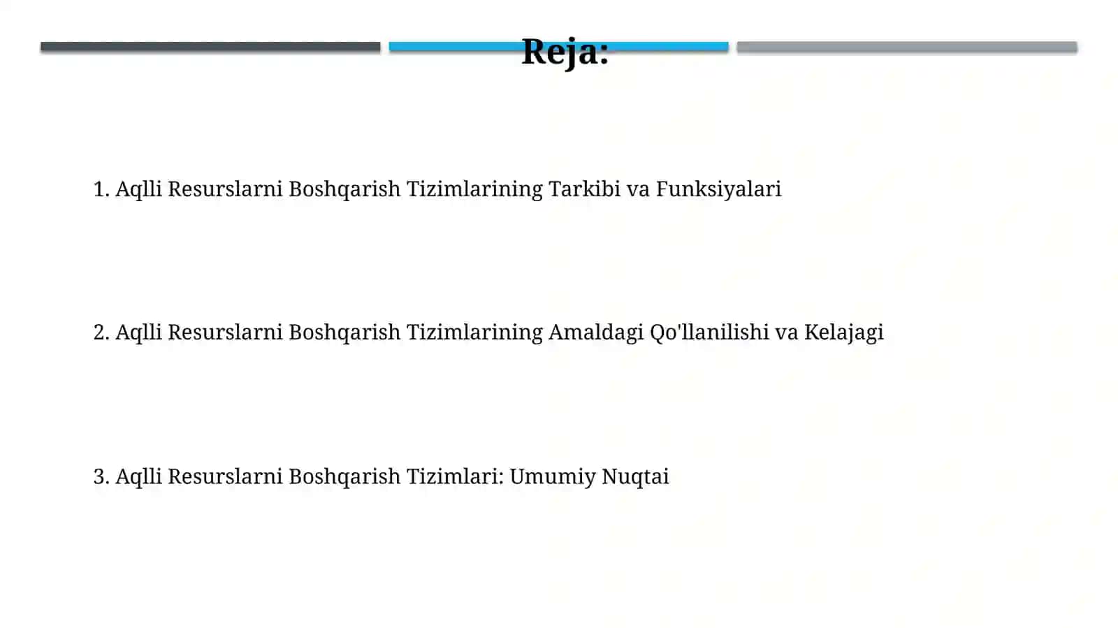 Aqlli Resurslarni Boshqarish Tizimlari 2