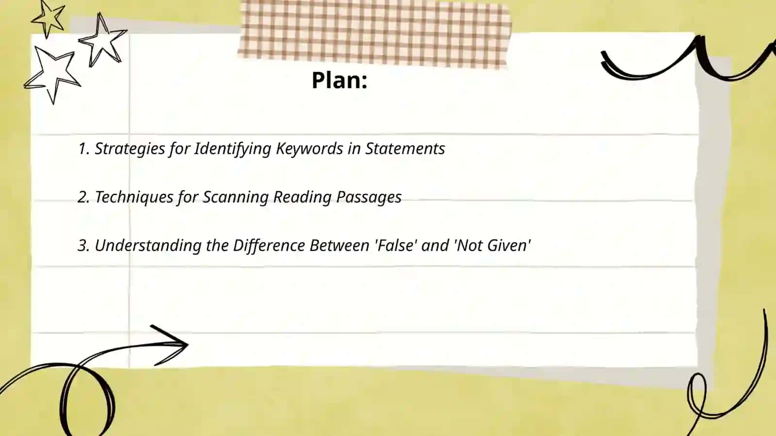 The ways of learning how to use true false not given 2