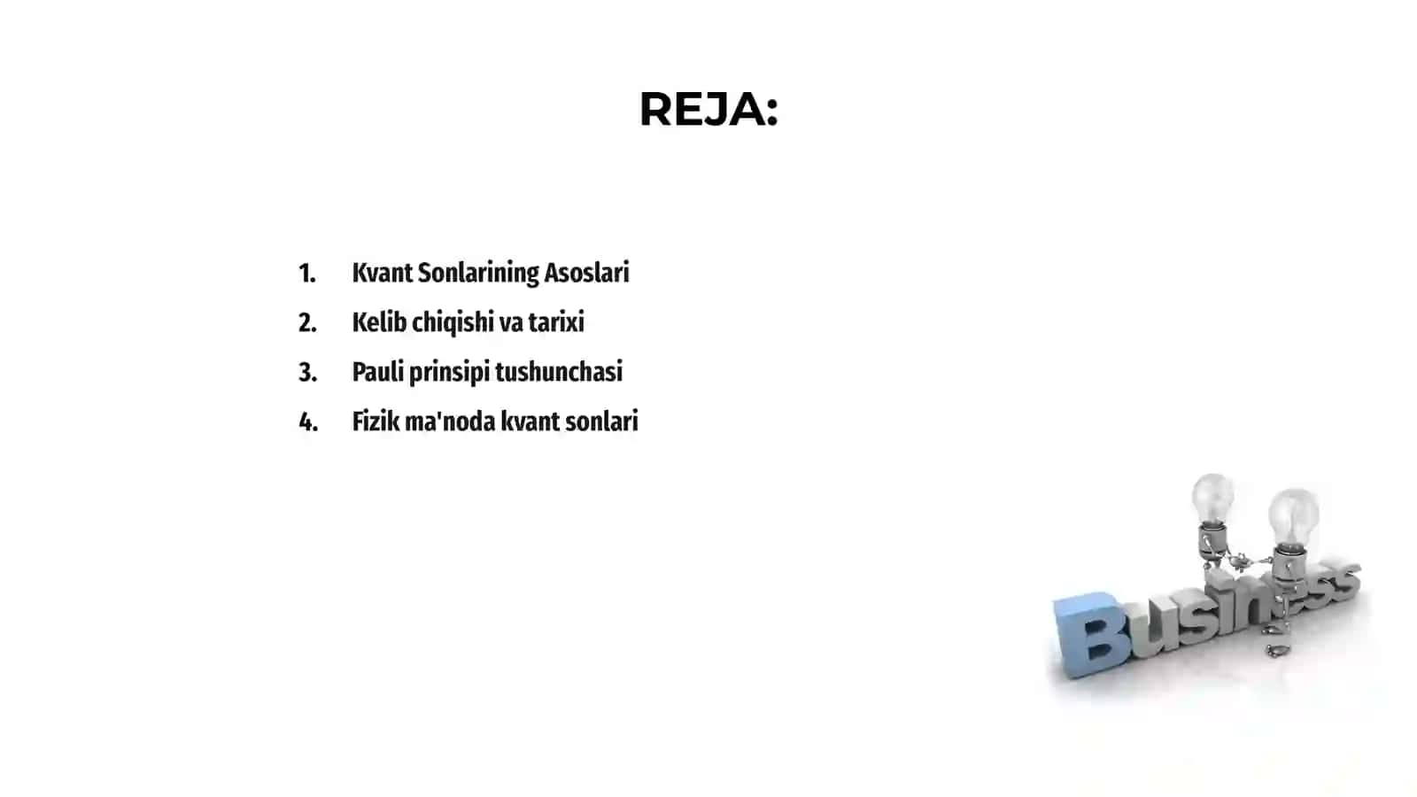 Kvant Sonlarining Asoslari 2