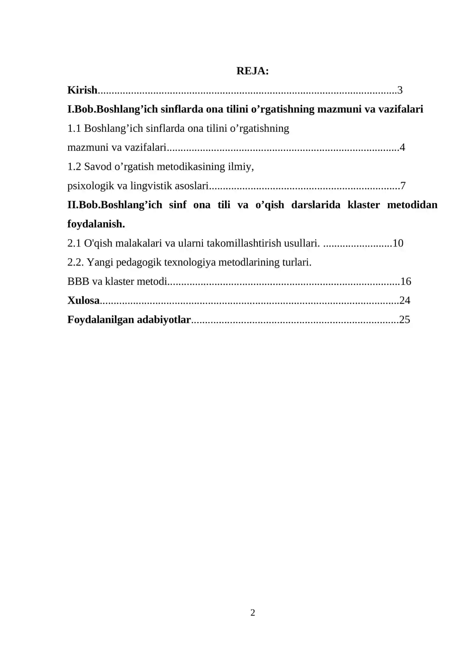 Boshlang’ich sinf ona tili va o’qish savodxonligi darslarida qo’shimchalarni o’rgatishda klaster metodidan foydalanish 2