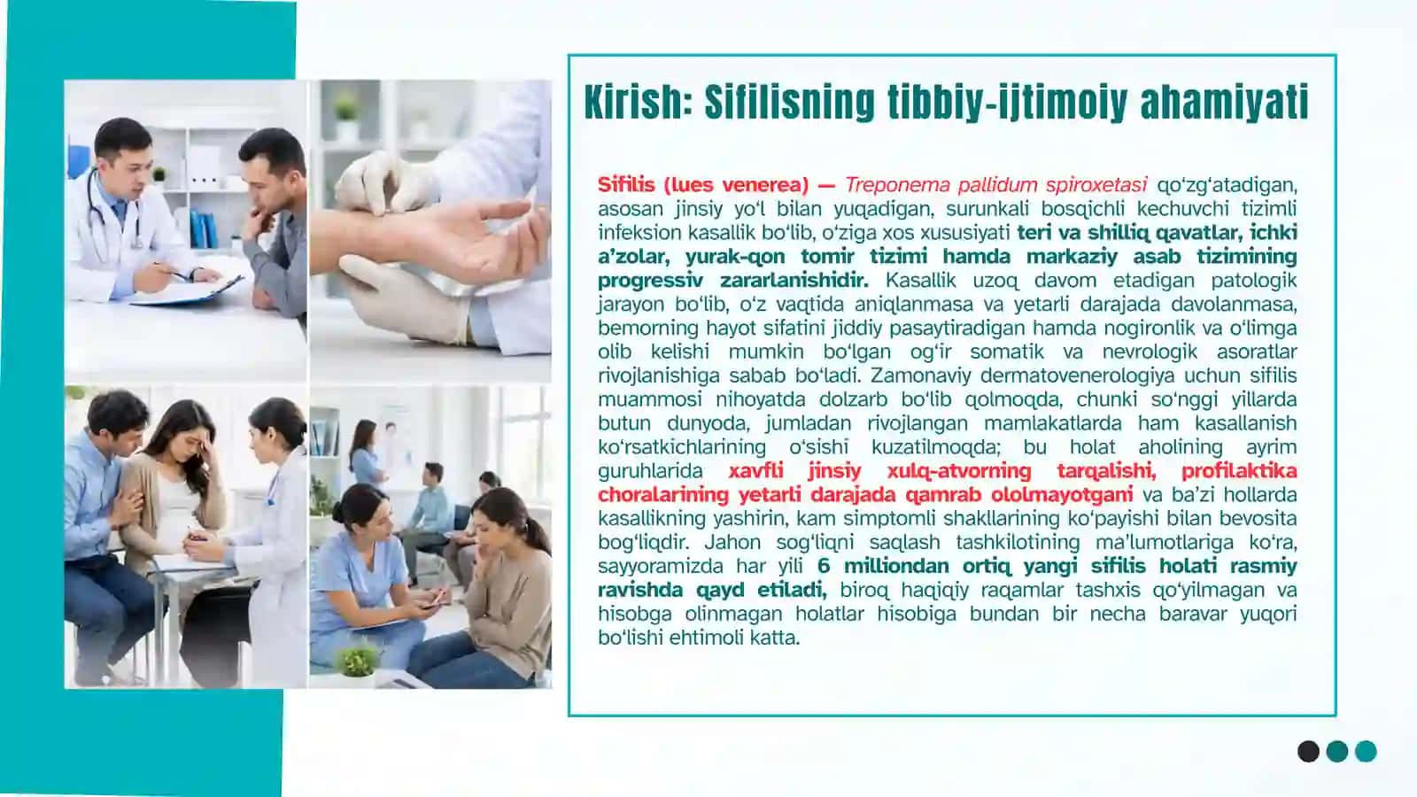 TERI VA SHILLIQ QAVAT BUZILISHI BILAN KECHUVCHI KASALLIKLAR.SIFILITIK INFEKSIYA 2