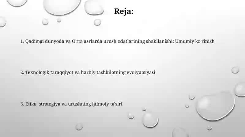 Qadimgi dunyoda va O'rta asrlarda urush odatlarining shakllanishi 2