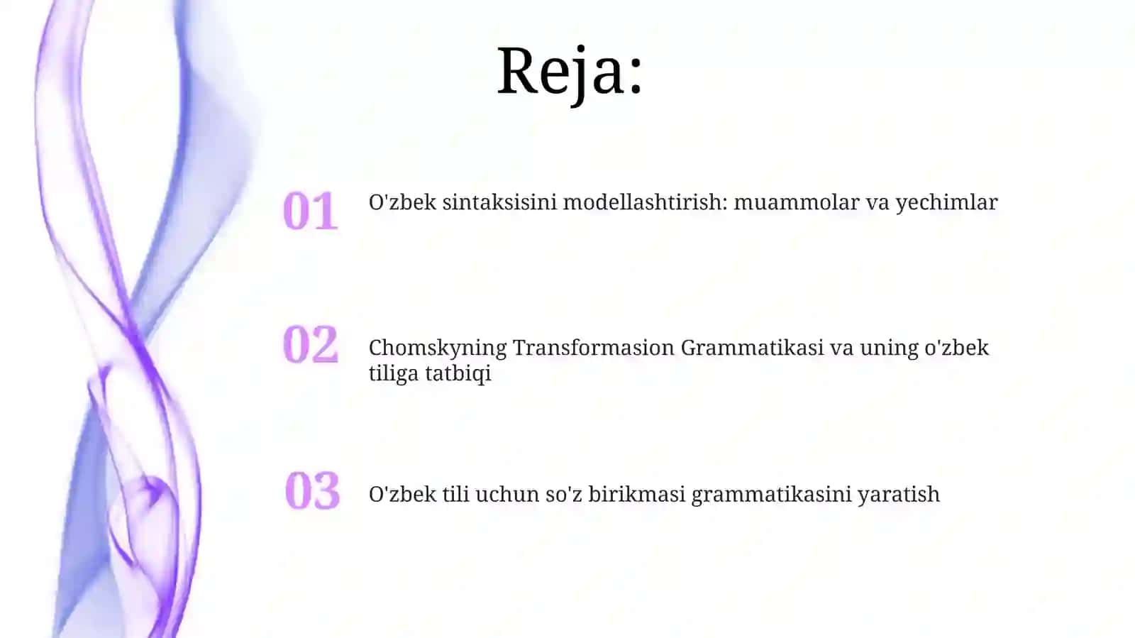 Noam Chomsky strukturasiga asoslangan o'zbektilining sintaktik modelini yaratish 2