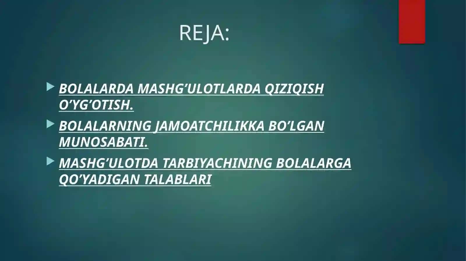 SO’ZLAB BERISHGA O’RGATISH MASHG’ULOTI UCHUN MASHG’ULOT ISHLANMASI TUZISH TAYYORLADI 2